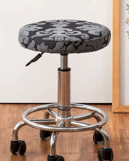 Elegant Stretch Jacquard Chair Protector Cover for Round Seats