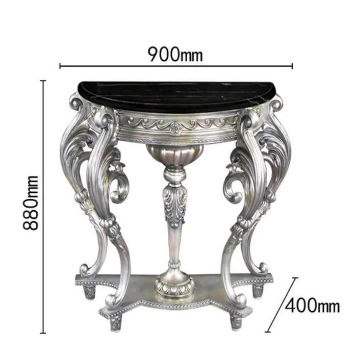 Vintage European Elegance Console Table with Intricate Carvings - Timeless Style & Practical Design