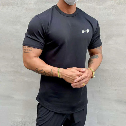 Men's Summer Slim Fit Muscle Tee - Ultra-Soft Cotton Blend Short Sleeve T-Shirt for Gym & Everyday Wear