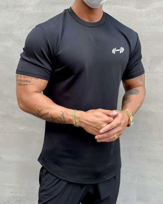 Men's Summer Slim Fit Muscle Tee - Ultra-Soft Cotton Blend Short Sleeve T-Shirt for Gym & Everyday Wear