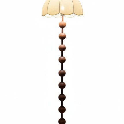 Glowpro Vintage Beaded Floor Lamp with Umbrella Shade, E27 Socket