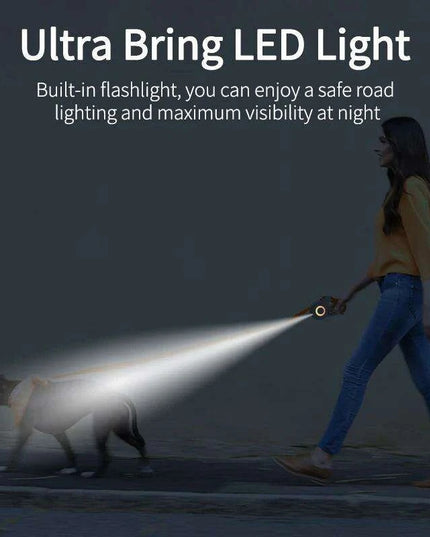 5M Stylish LED Dog Leash with Retractable Design for Safe Night Walks