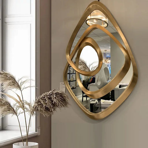 Rustic Nordic Hanging Mirror for Home and Bathroom Decor