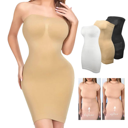Confidence Boosting Strapless Body Shaping Slip - Butt Lifter and Tummy Control Corset