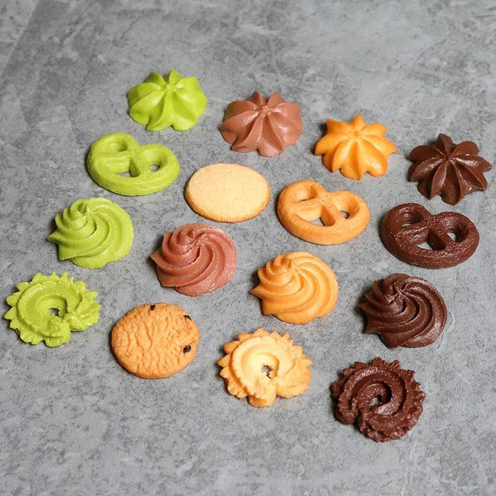 Lifelike Cookie Display Collection - 16 Realistic Replicas for Bakery Showcases and Photography