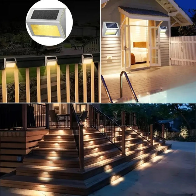 1-12Pack Solar Powered LED Deck Lights LED Solar Lamp Outdoor Stair Lights Stainless Steel for Garden Backyard Patio Wall Fence 1-12pack-solar-powered-led-deck-lights-led-solar-lamp-outdoor-stair-lights-stainless-steel-for-garden-backyard-patio-wall-fence