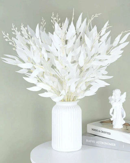 Lifelike Green Willow and Leaf Silk Arrangement - 51cm