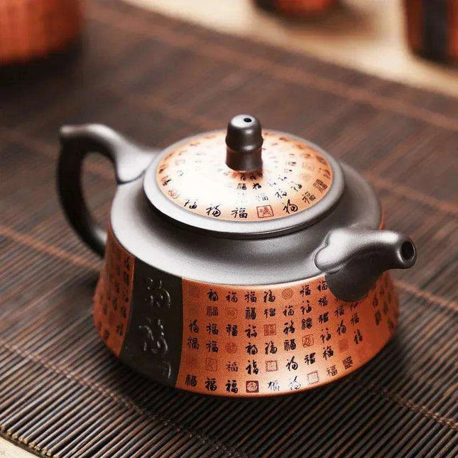 Elegant Purple Clay Tea Infuser Teapot - Ideal for Cozy Tea Gatherings