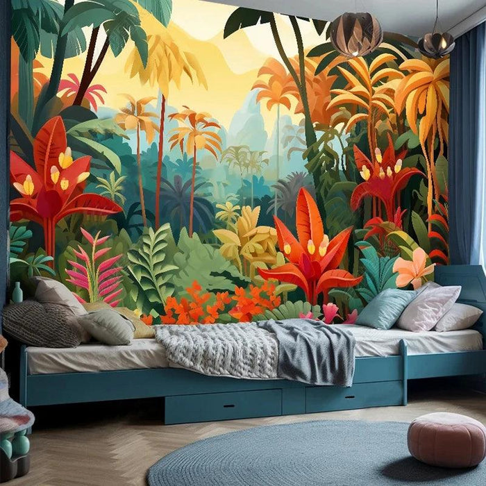 Enchanting 3D Cartoon Forest Wallpaper - Transform Your Space into a Fantasy Wonderland