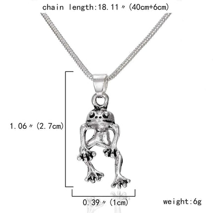 Whimsical Silver Frog Studs - Fun Gothic Punk Earrings for Distinctive Women