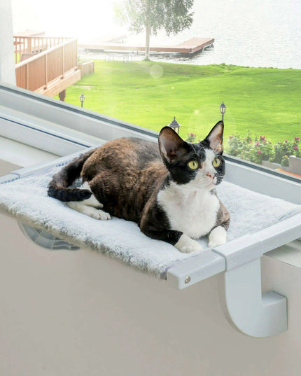 Adjustable Cat Window Lounge - Lightweight Portable Perch for Bird Watching & Sunbathing, 55x35x18 cm, 1.3kg