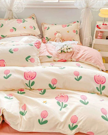 Korean Heart Bedding Set