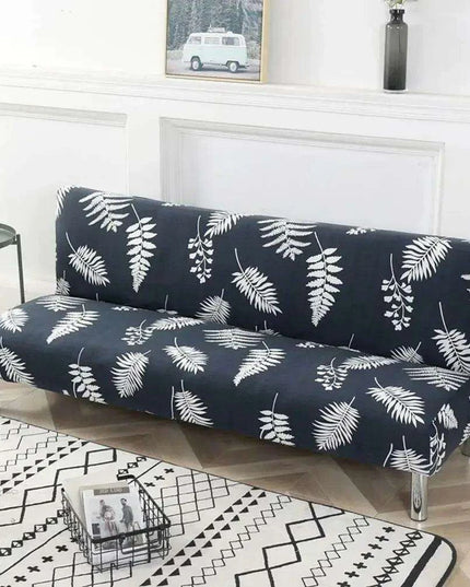 Elegant Stretch Slipcover for Futon Sofa with Stylish Print