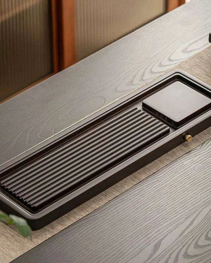 Sophisticated Japanese Ash Wood Serving Tray with Drainage for Effortless Entertaining