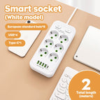 White - 6 USB Ports