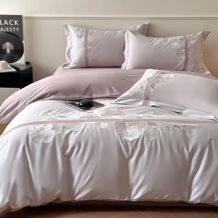 SVETANYA Cotton Embroidery Bedding Set - Double/Queen/King Size, Soft