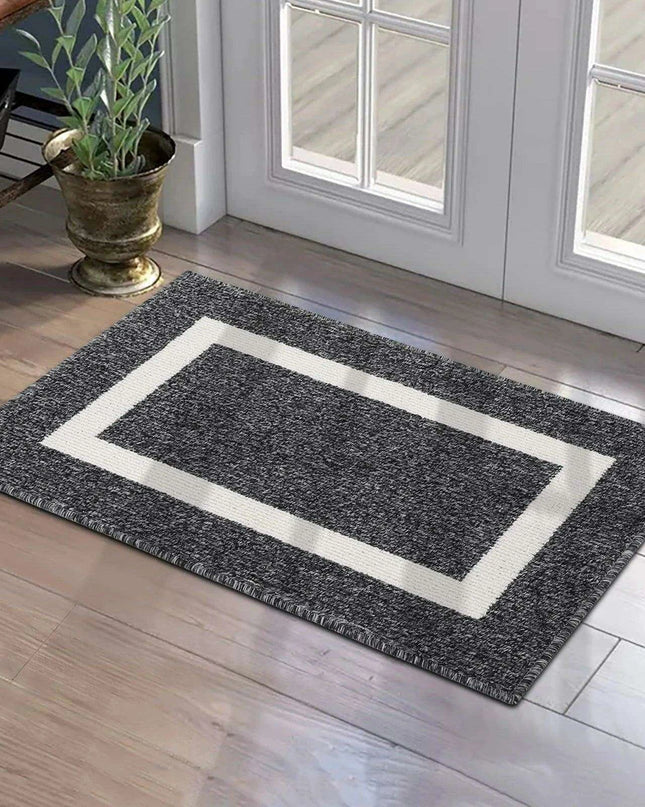 Luxurious Non-Slip Microfiber Welcome Mat: Chic Moisture-Absorbing Rug for Entryways