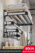 Modern Gunmetal Gray Space Aluminum Triple Fold Towel Rack