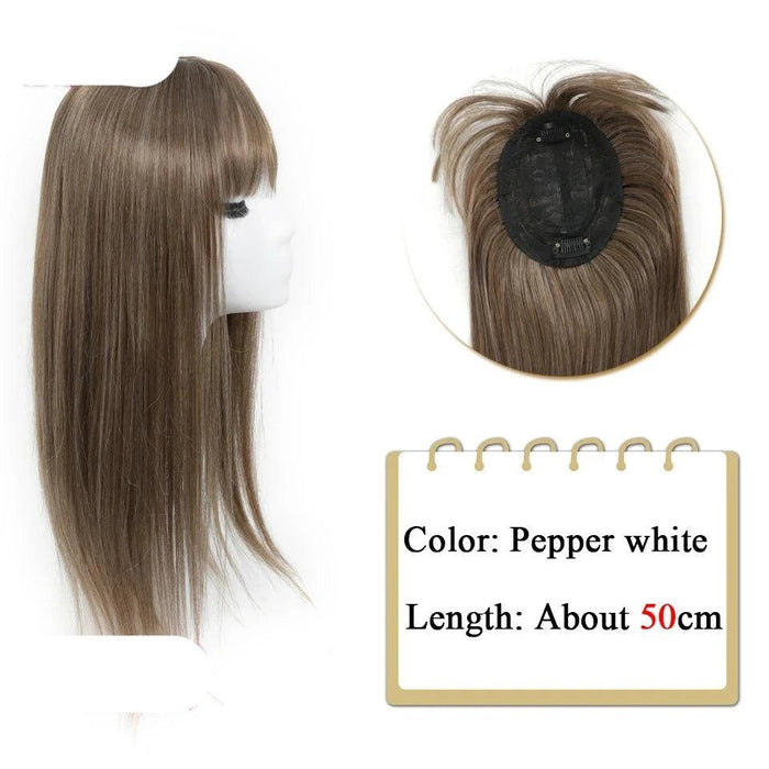 Bangs & Volume: Clip-In Hair Topper for Instant Transformation