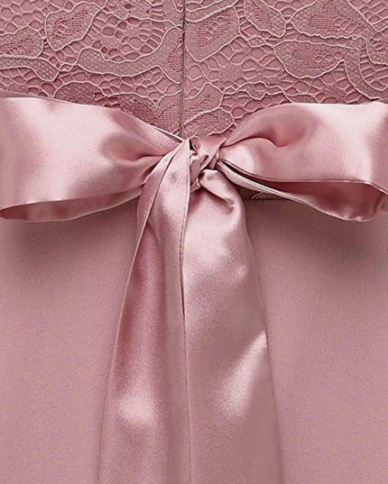 Chic Sleeveless Pink Lace Gown for Bridesmaids and Wedding Guests - Perfect for 2024 Celebrations