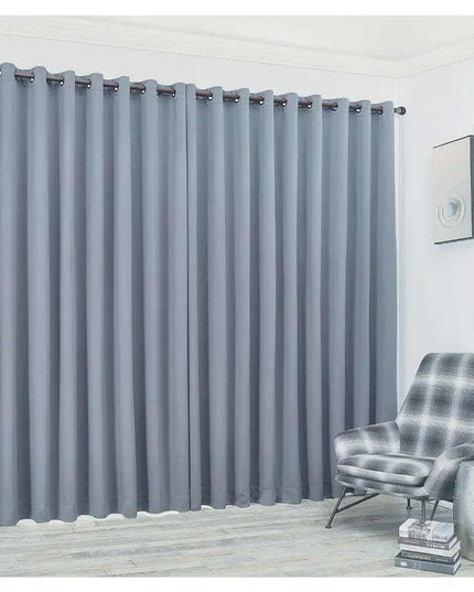 Oversized Grey Room Divider Curtains - 108" x 108" Set with Convenient Tie-Backs