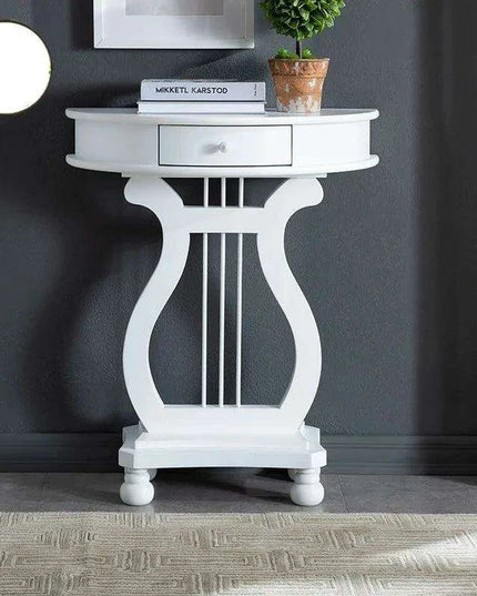 Scandinavian Inspired Solid Wood Console Table with Drawer - Elegant Entryway Addition