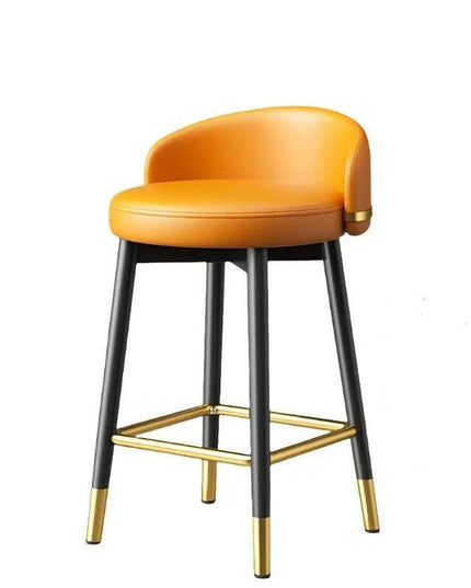 Sleek Scandinavian Leather Gaming and Vanity Stool - Trendy Seating for Modern Interiors