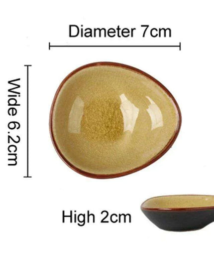 Chic Ceramic Soy Sauce Dipping Dish Set with Multi-Purpose Serving Tray