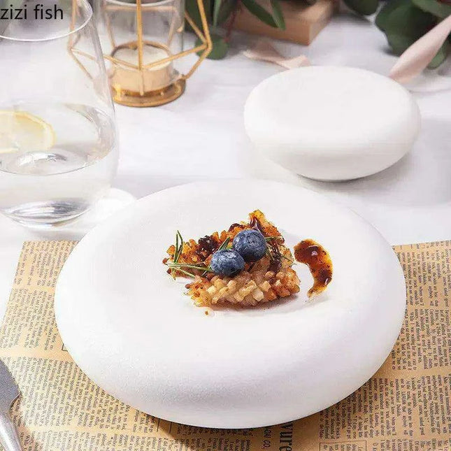 Elegant Multi-Purpose Ceramic Plates for Steak, Sushi, Desserts, and Snacks