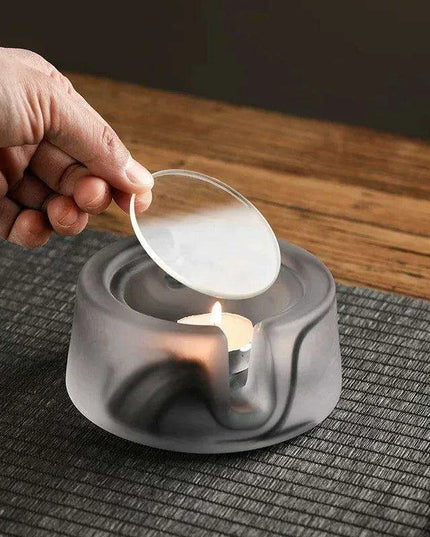 Sleek Japanese Ceramic Tea Warmer and Candle Holder for Luxurious Tea Service