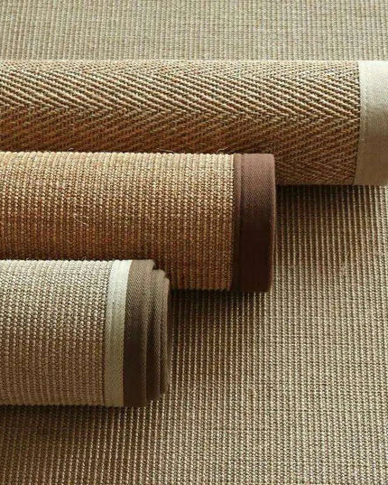 Vintage Chinese-Inspired 100% Sisal Tatami Floor Mat - Elegant 200x300cm Rug for Living Room, Bedroom, and Tea Table