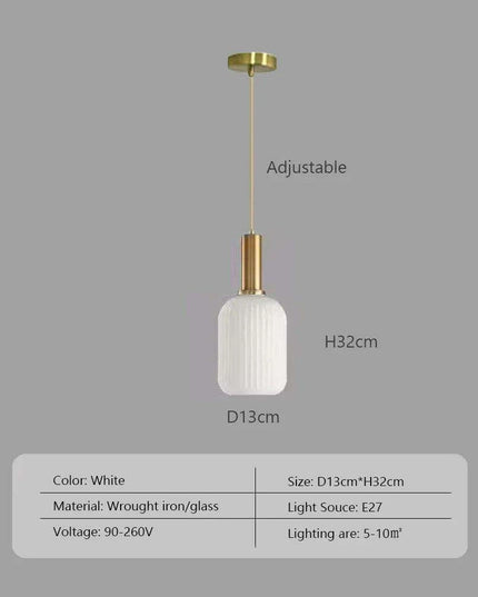 Scandinavian-Inspired Minimalist Glass LED Pendant Lights - Elegant Japanese Design for Home Interiors