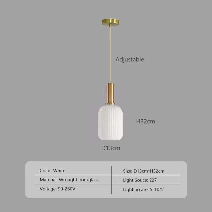 Scandinavian-Inspired Minimalist Glass LED Pendant Lights - Elegant Japanese Design for Home Interiors