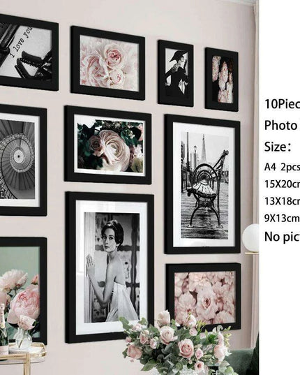 Timeless Family Memories Wooden Photo Frame Collection - 10 Piece Set