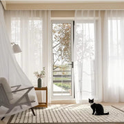 Custom White Sheer Tulle Curtains – Transparent Drape for Living Room & Events
