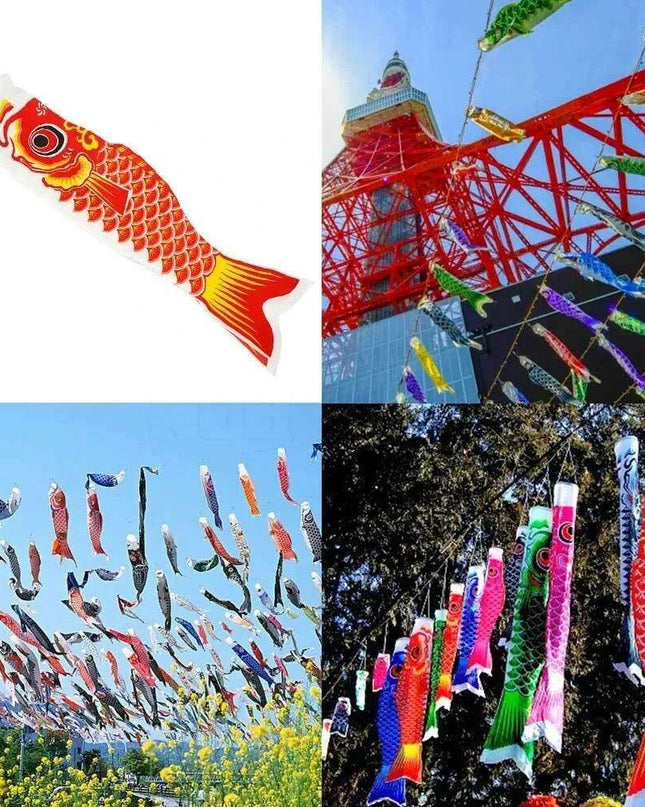 Colorful Koinobori Mini Windsock - Japanese Carp Streamer for Outdoor Festivities and Children's Day Celebrations