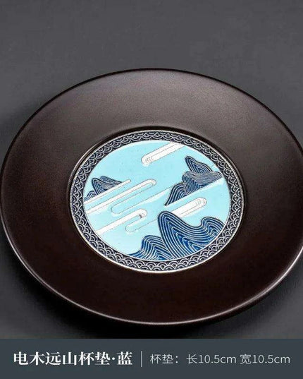 Serene Zen-Style Kung Fu Tea Coasters - Stylish Heat-Resistant Mats for Enhanced Beverage Experience