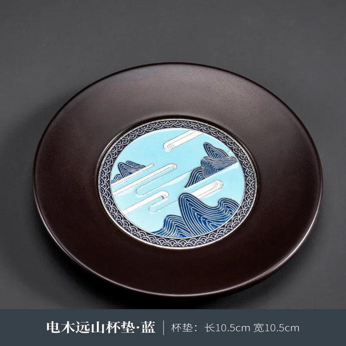 Serene Zen-Style Kung Fu Tea Coasters - Stylish Heat-Resistant Mats for Enhanced Beverage Experience