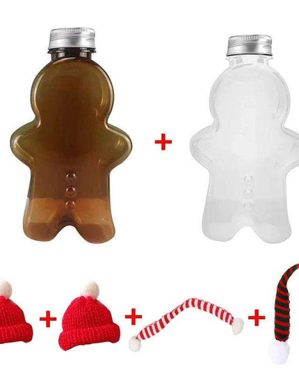 Cheerful Gingerbread Man Holiday Water Bottle for Kids - Ideal Christmas Gift with Multi-Functional Design