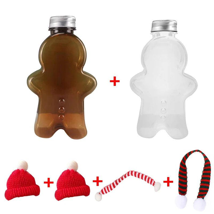 Cheerful Gingerbread Man Holiday Water Bottle for Kids - Ideal Christmas Gift with Multi-Functional Design