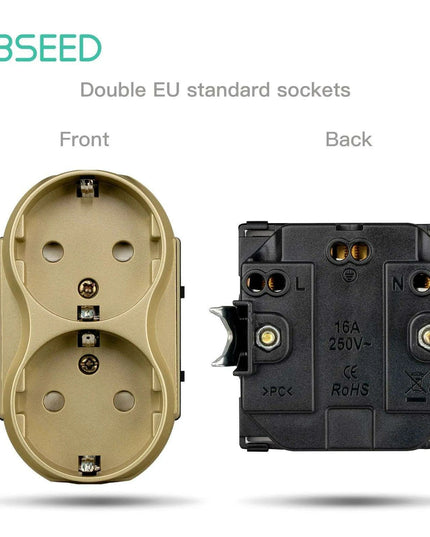 Luxurious Gold Glass Smart WiFi Wall Switch - Advanced Home Automation Solution