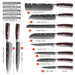 Premium Japanese Damascus Kitchen Knife Set - 1 to 10 Piece Collection for Masterful Culinary Precision