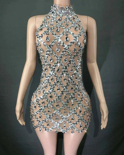Radiant Rose Pink Sequin Mesh Bodycon Dress - Perfect for Celebratory Occasions