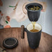 Chic Retro Ceramic Tea Mug with Wooden Lid and Handle - Perfect for Gifting at Home or Office