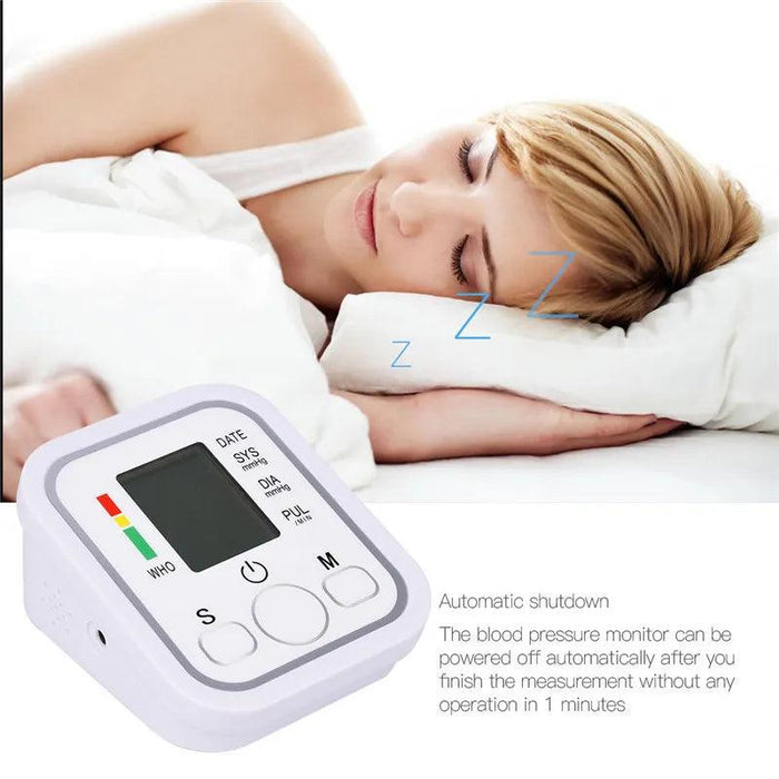 Digital Arm Blood Pressure Monitor with LCD Display and Voice Function