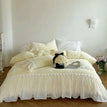 Yellow / Queen Size 4pcs / Flat Bed Sheet