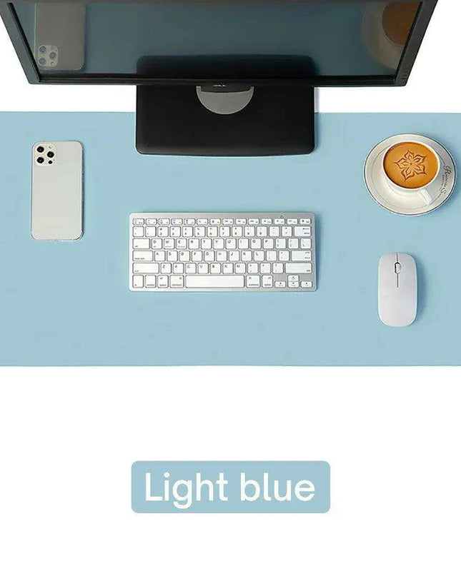 Premium Extra-Large Waterproof PU Leather Desk Protector - Multi-Purpose Mouse Pad for Office & Gaming with Anti-Slip Base