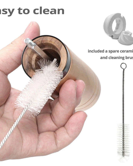 Customizable Ceramic Grinder Acacia Wood Pepper Mill for Gourmet Chefs