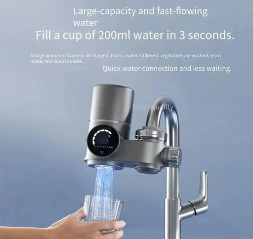 Advanced Water-Powered UV Sterilization Faucet Filter with 8-Stage Filtration and Instant Hot Water