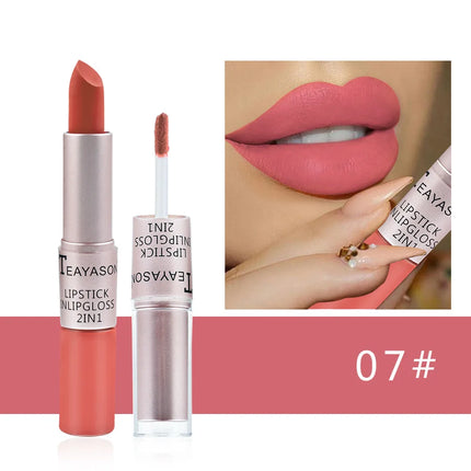 Matte Liquid Lipstick Waterproof Non Transfer Long Wear Pink Lip Gloss Tint Moisturizing Makeup for Women Ladies matte-liquid-lipstick-waterproof-non-transfer-long-wear-pink-lip-gloss-tint-moisturizing-makeup-for-women-ladies